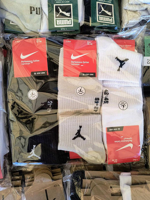 Комплект чоловічих бавовняних шкарпеток середньої висоти (4 штуки) розмір 42-46 Nike Jordan 4 Київ - фото 4