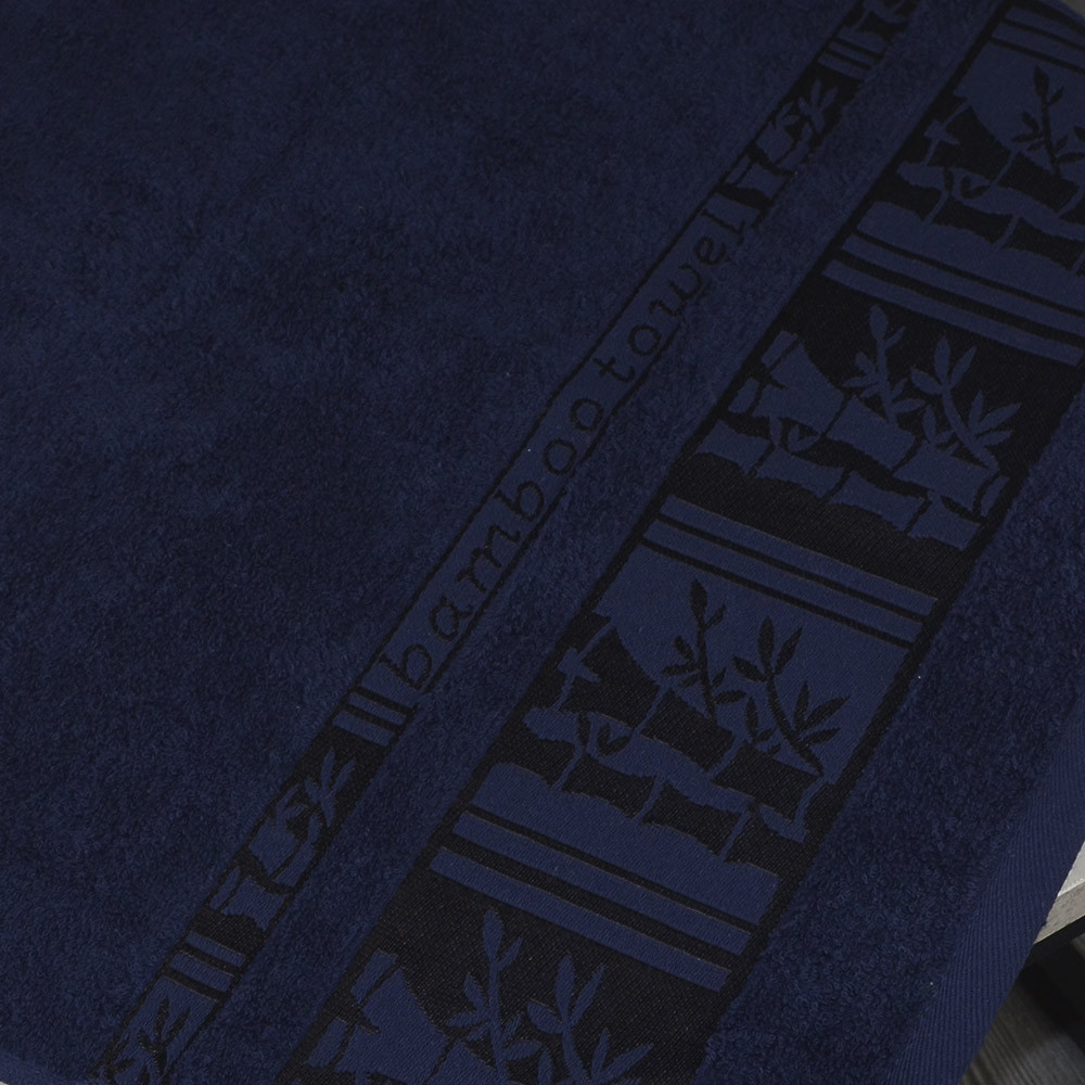 Махровое полотенце GM Textile 40х70см BambooN 450г/м2 (Темно-синий) Сумы - изображение 2