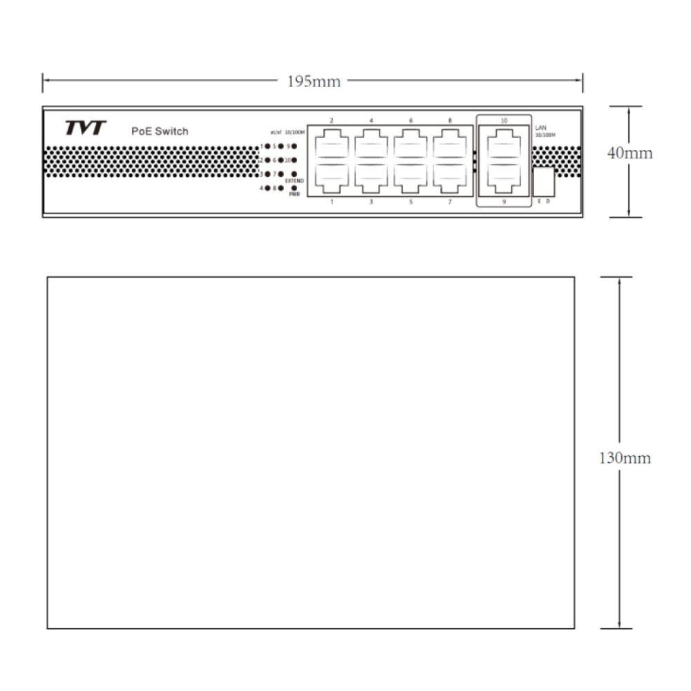 PoE-комутатор 10-портовий TVT TD-B2208S1-PGU з 8 портами PoE (77-00383) Киев - изображение 9