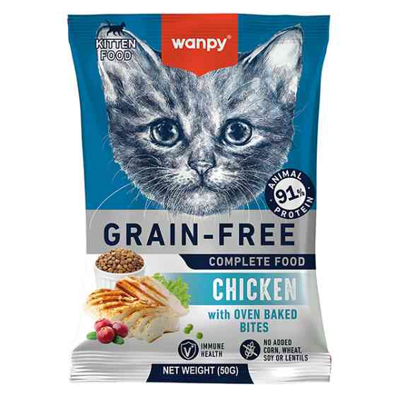 Wanpy Kitten Grain Free Chicken ВАНПІ КУРКА ДЛЯ КОШЕНЯТ сухий беззерновий корм Київ