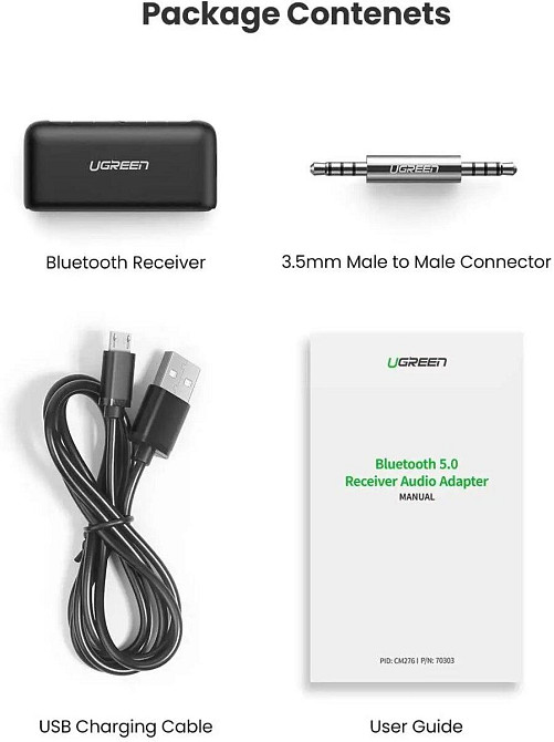 Bluetooth бездротовий ресивер UGREEN CM276 Bluetooth 5.0 Receiver Audio Adapter(UGR-70303) UGR-70303 Одеса - фото 7