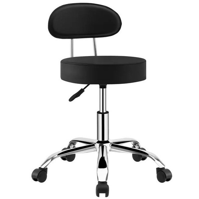 Кресло табурет на колесах со спинкой круглое Bonro B-491 стул мастера косметолога Киев - изображение 1