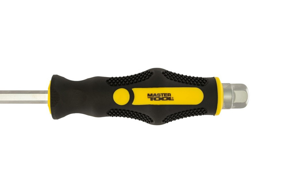 Викрутка ударна шліцева магнітна MASTERTOOL EXTERNAL HEX SL8х150 мм ручка з TPR покриттям 49-6815 Коломыя - изображение 4