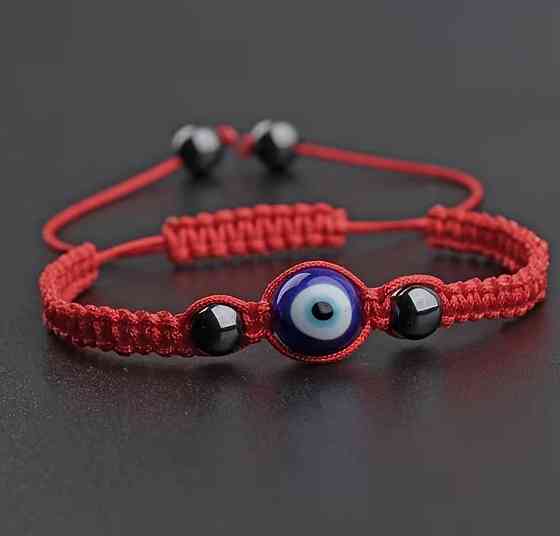 Браслет от сглаза красная нить с глазом, регулируемый браслет оберег Киев
