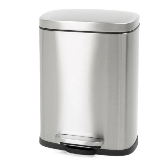 Відро для сміття з плавним закриванням прямокутне Mixxus Bevel-TC0105 SS Color 5 л колір неіржавка (MI7086) Харків