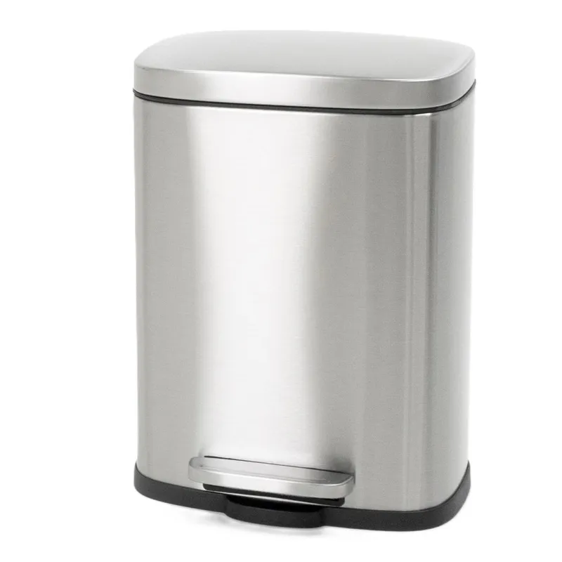 Відро для сміття з плавним закриванням прямокутне Mixxus Bevel-TC0105 SS Color 5 л колір неіржавка (MI7086) Харків - фото 1