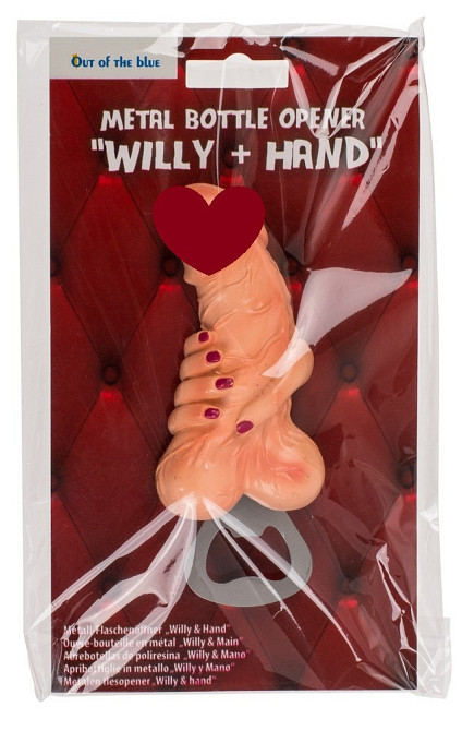 Металева відкривачка для пляшок Willy + Hand Sex Aura Київ - фото 1