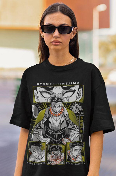 Футболка для мальчика аниме Истребитель демонов оверсайз (рост от 165 до 180 ) Черний AnimeJ0902m Днепр - изображение 3
