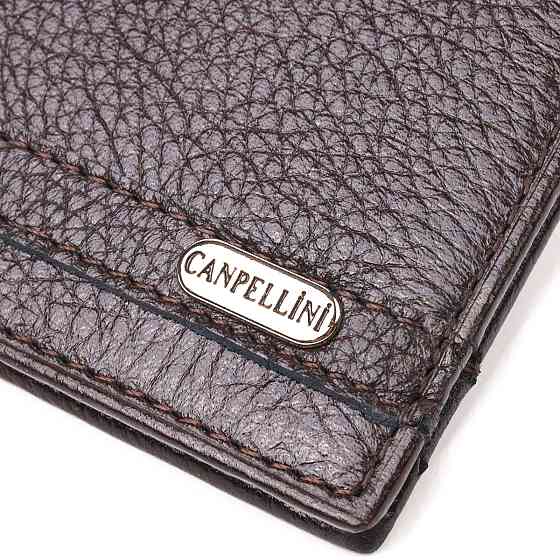 Надежный зажим из натуральной зернистой кожи CANPELLINI 21517 Коричневый Киев