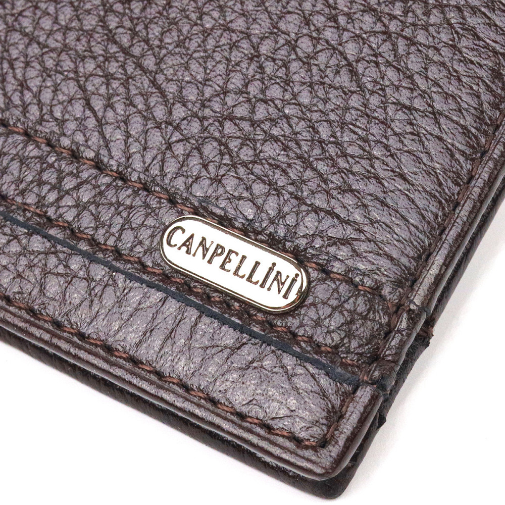 Надежный зажим из натуральной зернистой кожи CANPELLINI 21517 Коричневый Киев - изображение 6