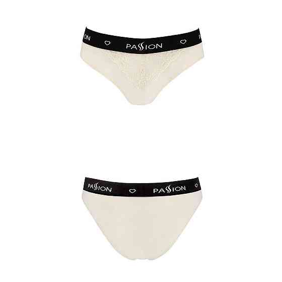 Трусики з широкою гумкою і мереживом Passion PS001 PANTIES S, ecru Sex Aura Київ