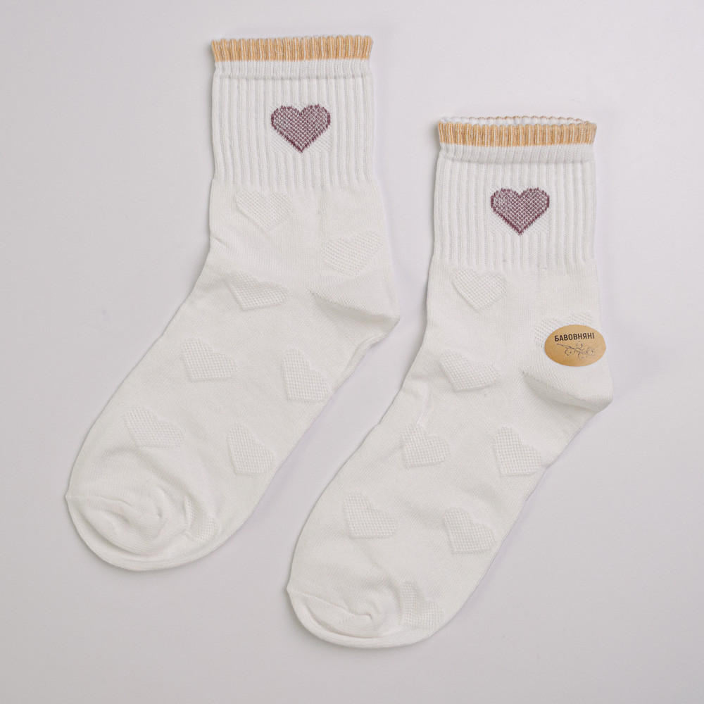 Набор носков хлопковых женских 10 пар Youstar 103 Средние 37-41 Белый Сумы - изображение 6