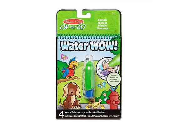 Раскраска водная Melissa Doug с ручкой «Животные» Water WOW SM93200/6074878 ТМ SPIN MASTER Киев