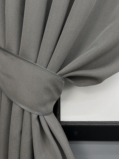 Комплект коротких штор VR-Textil Рогожка TERRA LUXE № 1862ш Сірий 130х170 см 2 шт (35-0432) Київ - фото 12