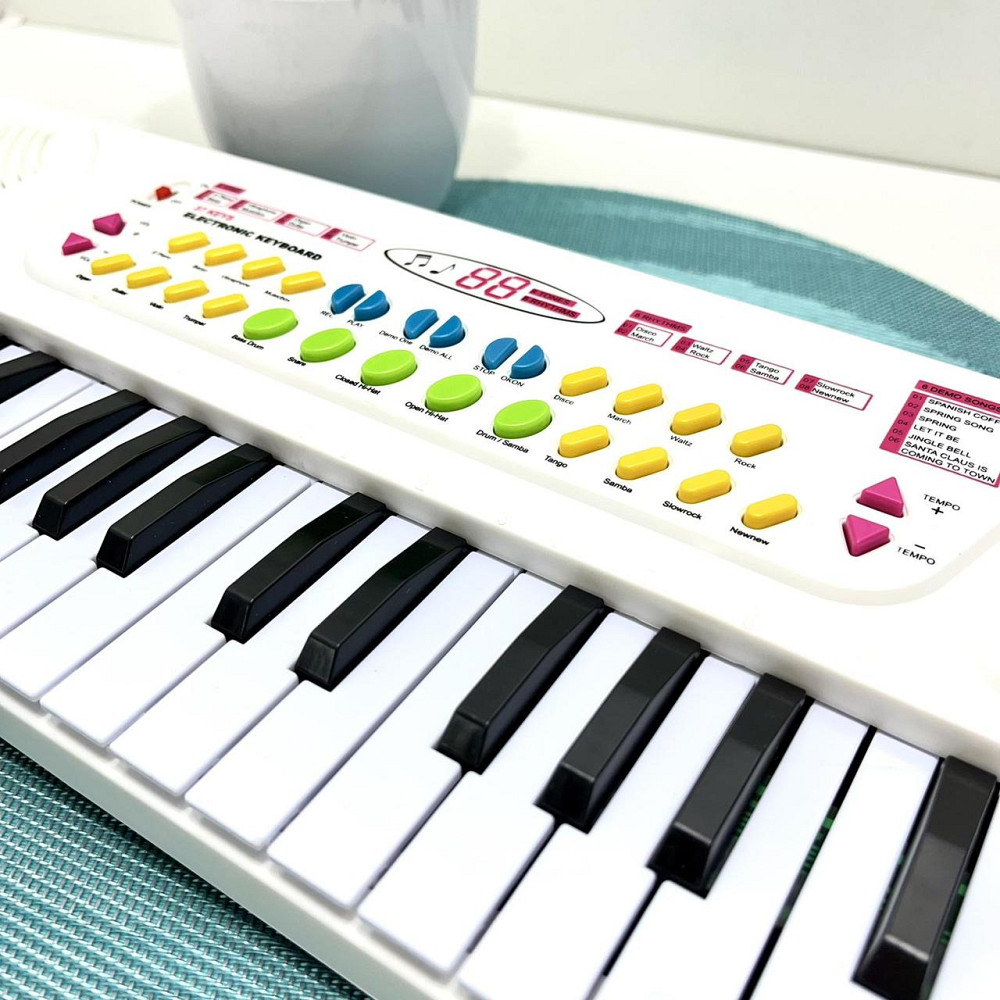 Синтезатор дитячий з мікрофоном 37 клавіш Білий (Q-802) Чернігів - фото 6
