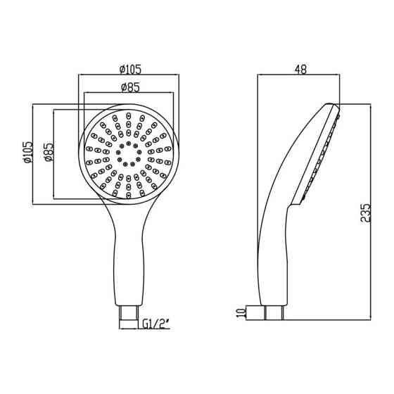 Лійка для ручного душу Lidz (CRM) 51 20 000 00 Київ