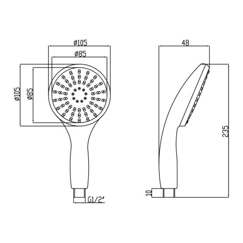 Лейка для ручного душа Lidz (CRM) 51 20 000 00 Киев - изображение 2
