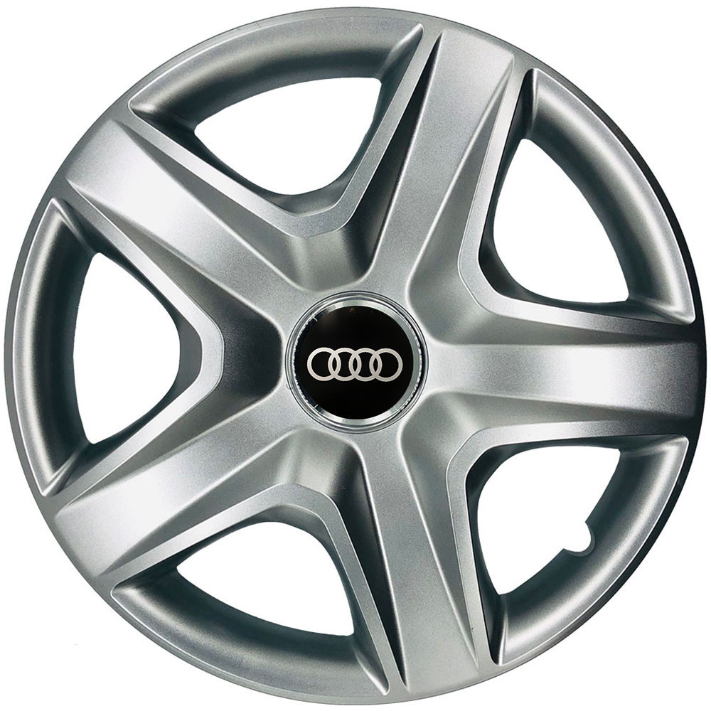 Автомобільні модельні ковпаки R13 Audi 101 4шт, SJS, сріблясті Київ - фото 1