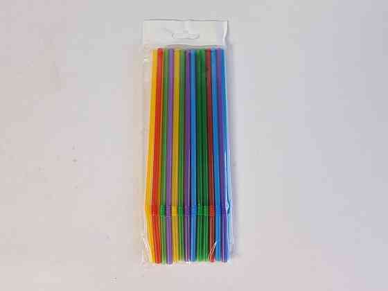 Трубочка для коктейлів кольорова (25 шт.) ТМ "Супер торба" (1 пачка) Харків