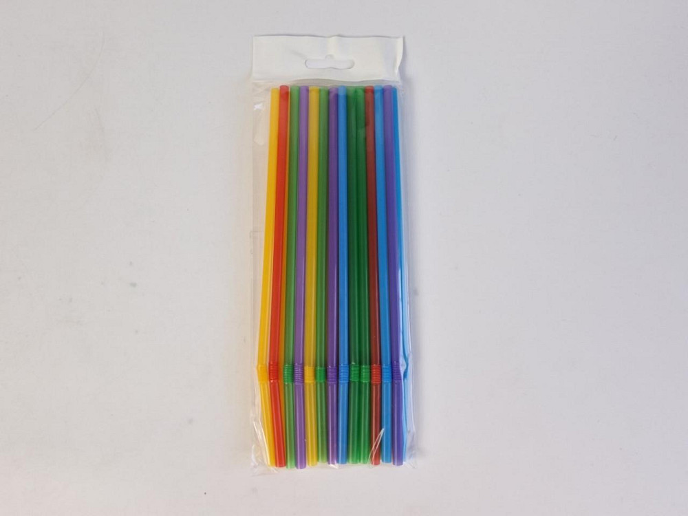 Трубочка для коктейлів кольорова (25 шт.) ТМ "Супер торба" (1 пачка) Харків - фото 1