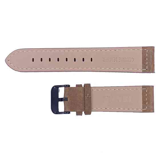 Ремешок для часов 22 мм Нубук Коричневий-Чорний SBR Київ