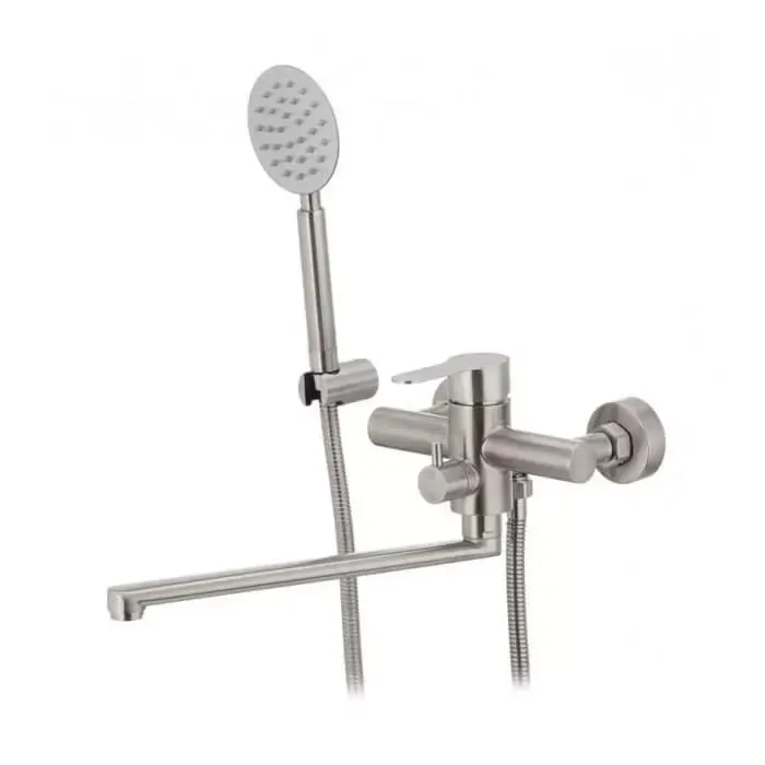 Смеситель для ванны с душевым гарнитуром WEZER EKO7-09 сатин Киев - изображение 2