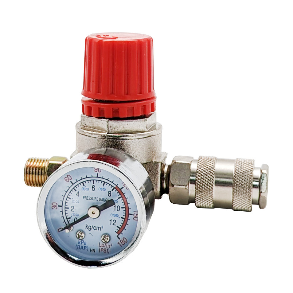 Регулятор давления воздуха с наружной резьбой 1/4 и быстроразъемным соединением AIRKRAFT SP064 Одесса - изображение 1