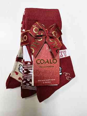Новорічні жіночі шкарпетки COALA в наборі з 3 шт. Розмір 36-41 Київ