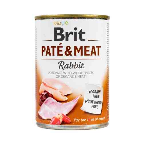 Корм влажний Brit Care Pate and Meat для дорослих собак із кроликом 400 г Київ
