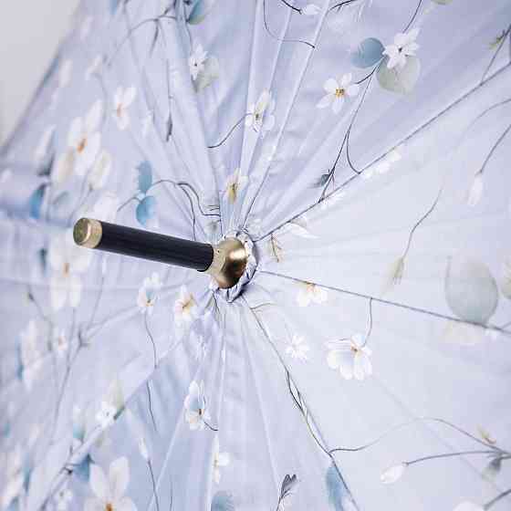 Полуавтоматичний зонт-трость з поліестеру, голубий Київ