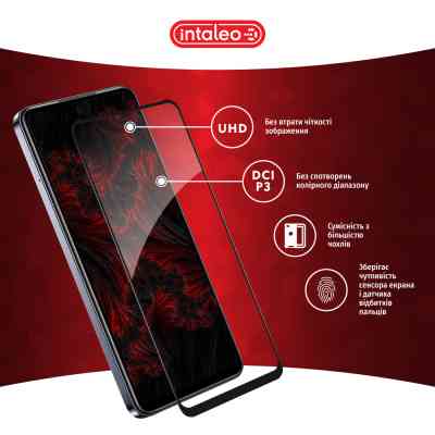 Скло захисне Intaleo Full Glue Infinix Hot 40i Black (1283126588945) Вінниця