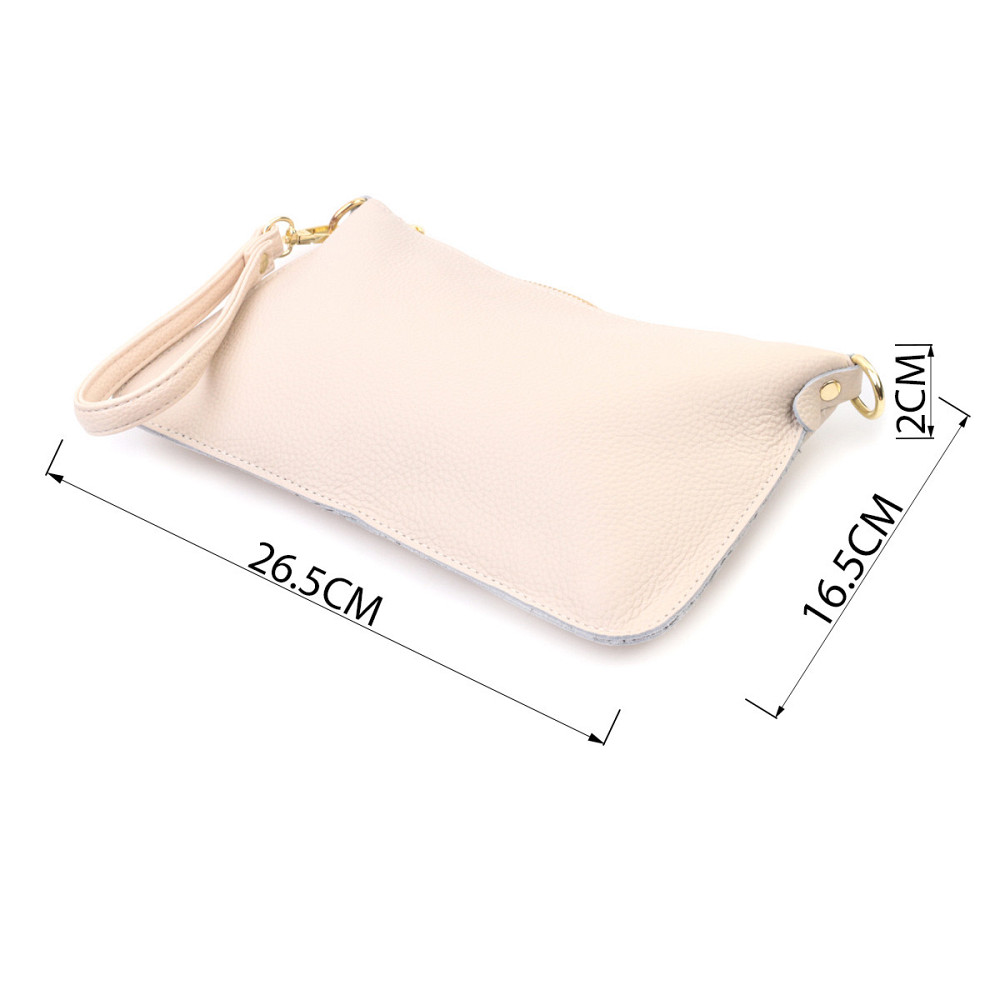 Женская сумка-клатч на лето с двумя ремнями из натуральной кожи Vintage 22648 Белая Киев - изображение 3