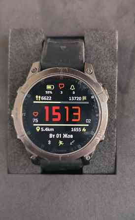 Смарт -Часы Garmin Epix Gen 2 Sapphire Black Titanium with Chestnut Leather Band. Київ