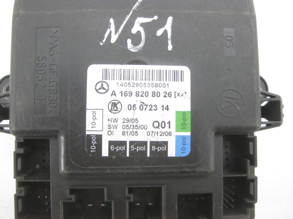 Mercedes-Benz  A1698208026 Блок керування передніх правих дверей A-class W169 B-class W245 A-class C169 Одеса - фото 3