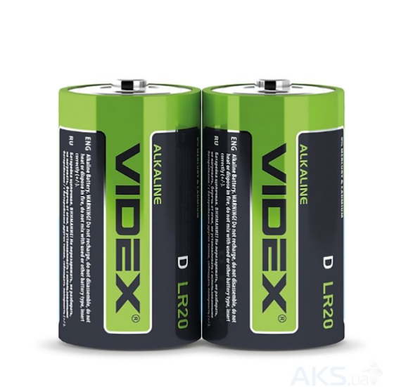 Батарейка лужна D/LR20 (пл-2 шт.) Videx Житомир