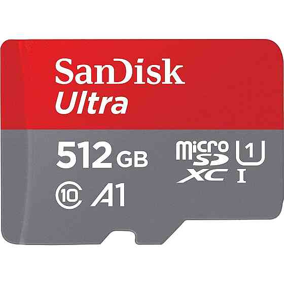 Картка пам'яті MicroSDXC 512 GB UHS-I Class 10 SanDisk Ultra A1 R150MB/s + SD-adapter (SDSQUAC-512G-GN6MA) ( 17276 ) Харьков