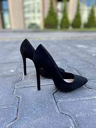 Туфлі жіночі LENA MELIANI чорні еко-замша каблук 11.5см 38р. (3560) Коломыя