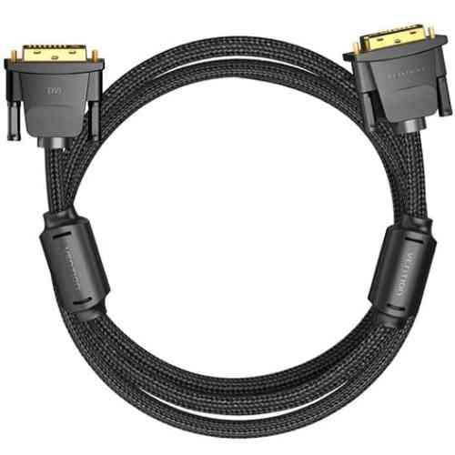 Кабель DVI-D 24M - 24M, 8.0 м, 2K 60Hz обплетення, з феритами Vention Винница