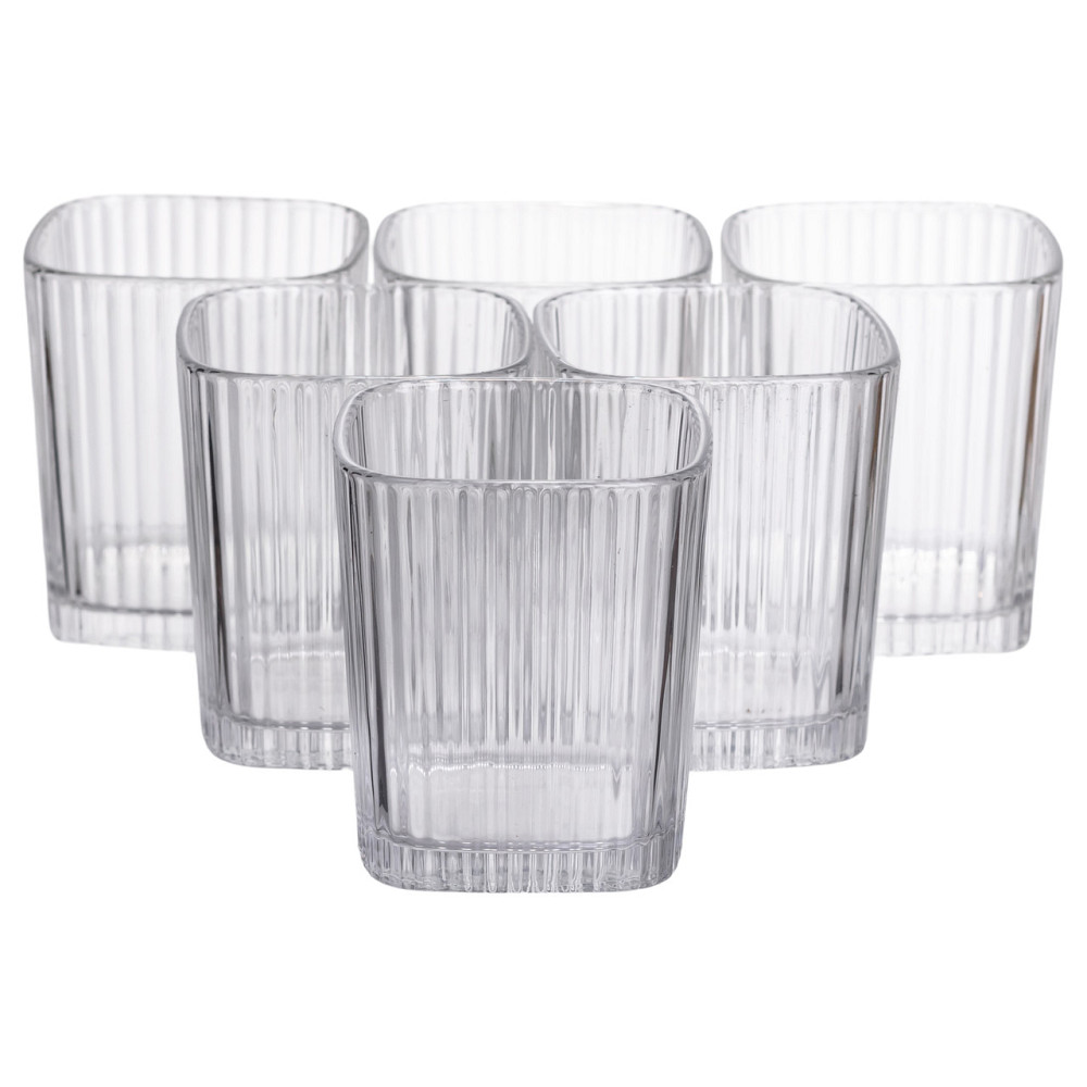 Набір склянок 6 (шт) 250 (мл) для лимонадів, соку, води, коктейлів Прозорий HP-19-AY-2 Коломия - фото 1