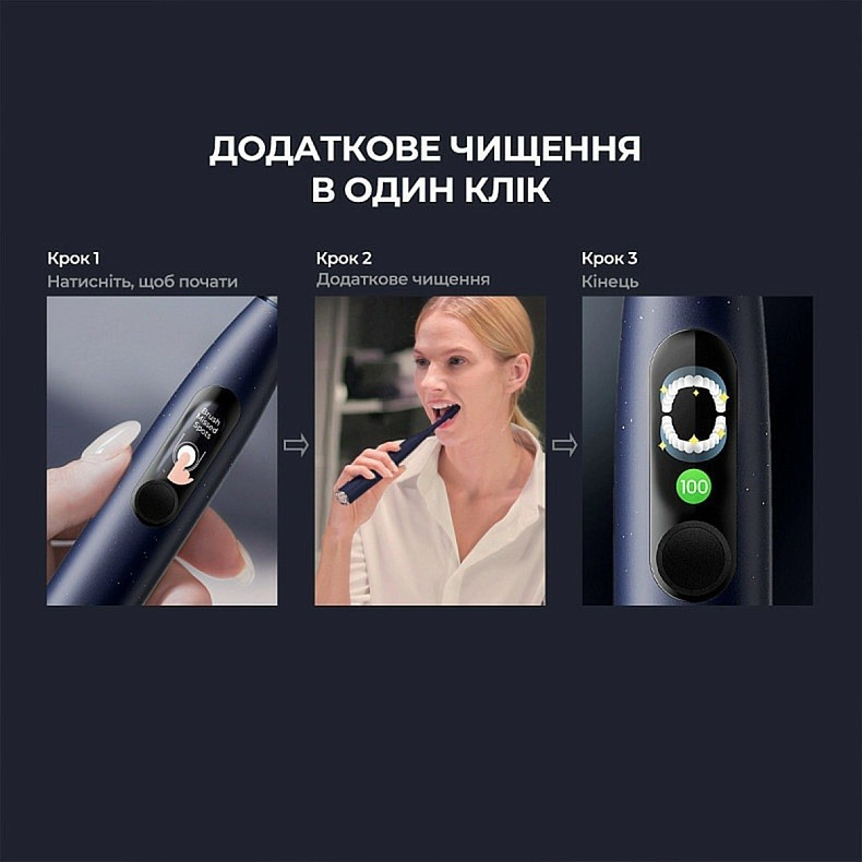 Розумна зубна електрощітка Oclean X Plus Pro Digital Blue (6970810556186) ( 16151 ) Харьков - изображение 2
