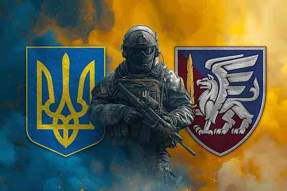 Прапор 81 ОАеМБр Воїн з Гербом України 600х900 мм Запоріжжя