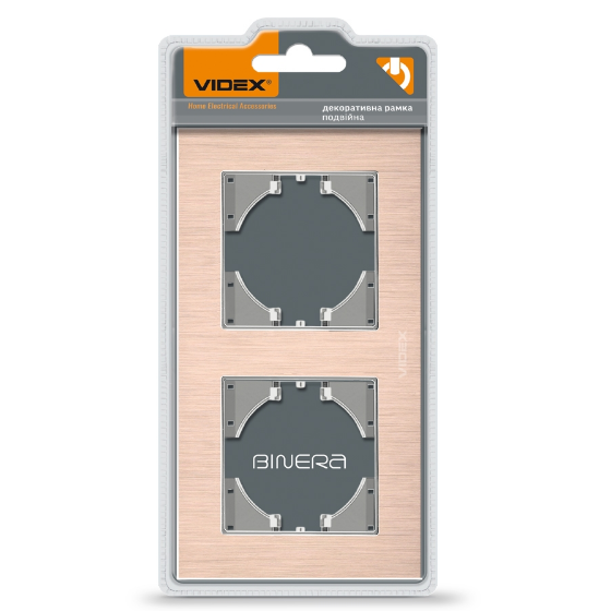 BINERA мідний алюміній Рамка горизонтальна 2-а Videx Житомир - фото 3