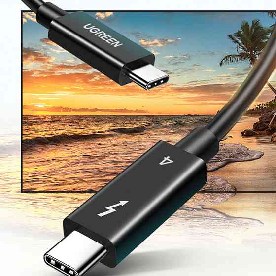 Кабель USB 4.0 Type-C M-M Thunderbolt , 0,8 м, (8K&40Gbps) Чорний, US501 Ugreen Вінниця