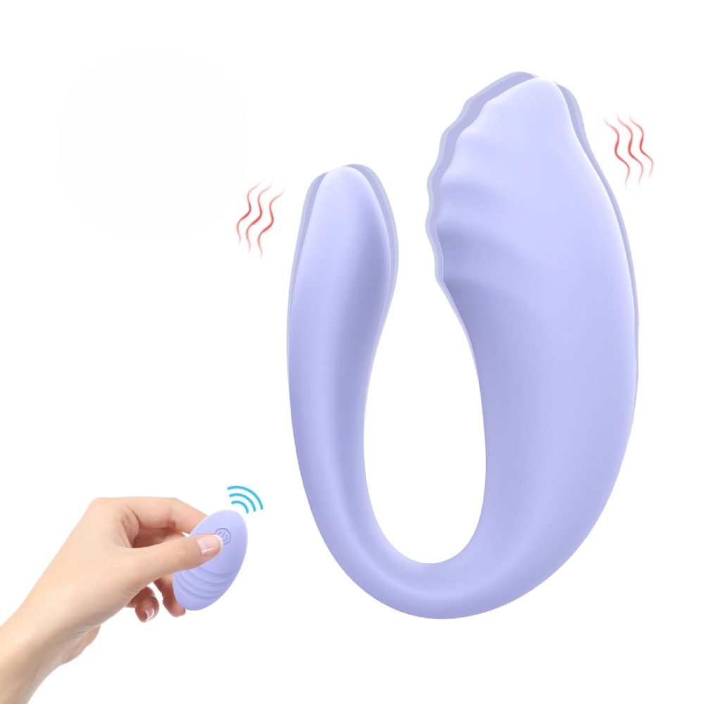 Вібратор для пар Every Night Toys Anthea з пультом, лавандовий, 19,8 х 6,3 см Sex Aura Київ - фото 1