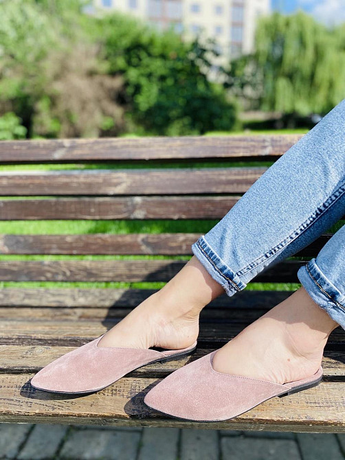 RONE Шльопанці жіночі RONE B-173 пудра (літо, замша натуральна) (3839) Коломия - фото 6