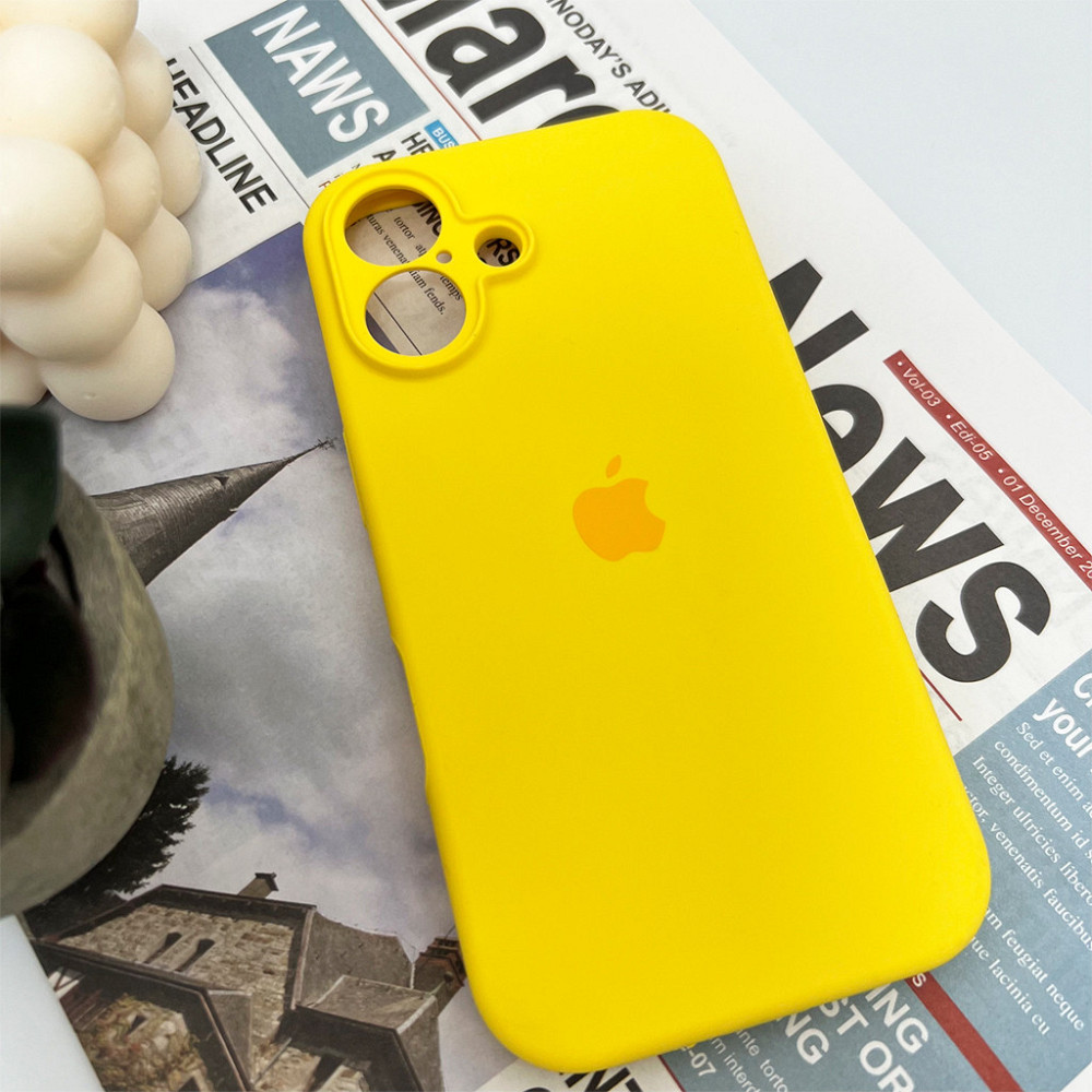 Чохол для смартфона Silicone Full Case AA Camera Protect for Apple iPhone 16 33,Canary Yellow Київ - фото 4