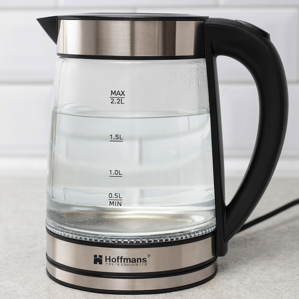 Электрический чайник с подсветкой 2,2л,1800Вт,Hoffmans HM-2515 SBR Киев - изображение 1