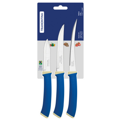 Набор ножей Tramontina Felice Blue 3 шт (23499/177) Винница - изображение 2
