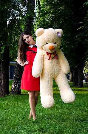 М'яка  іграшка подарунок на 8 березня плюшевий ведмедик,  плюшевий ведмедик Рафаель 140 см Персиковий Тернопіль