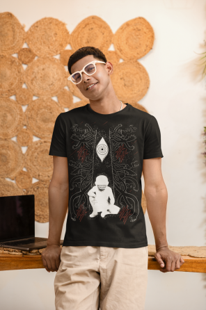 Футболка для мальчика аниме Спокойной ночи, Пунпун оверсайз (рост от 165 до 180 ) Черний AnimeJ0675m Днепр